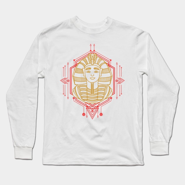 Charming Egyptian Sphinx Head Long Sleeve T-Shirt by snewen